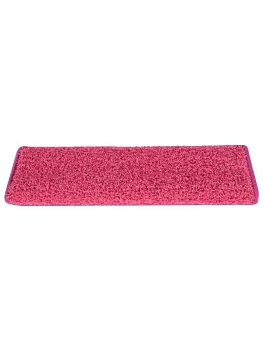 Kobercové nášlapy na schody 15 ks 65x21x4 cm růžové
