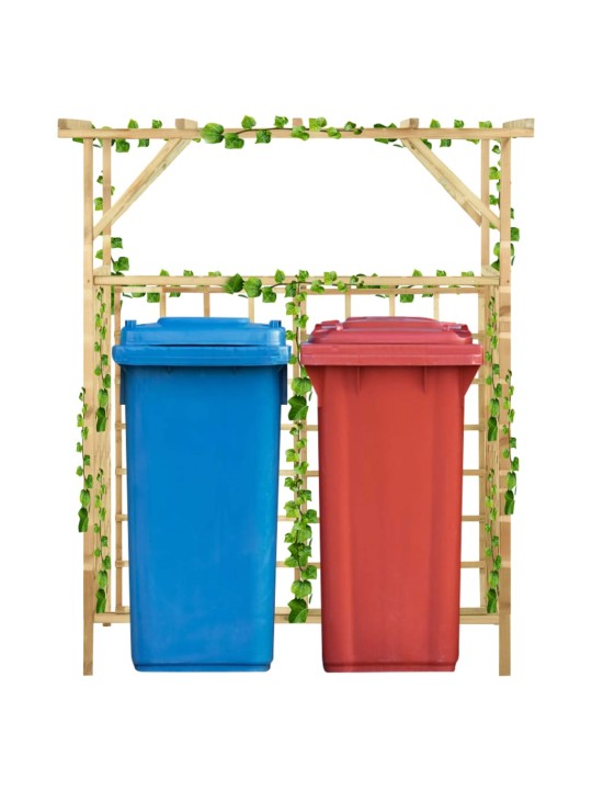 Zahradní pergola pro dvě popelnice impregnované borové dřevo