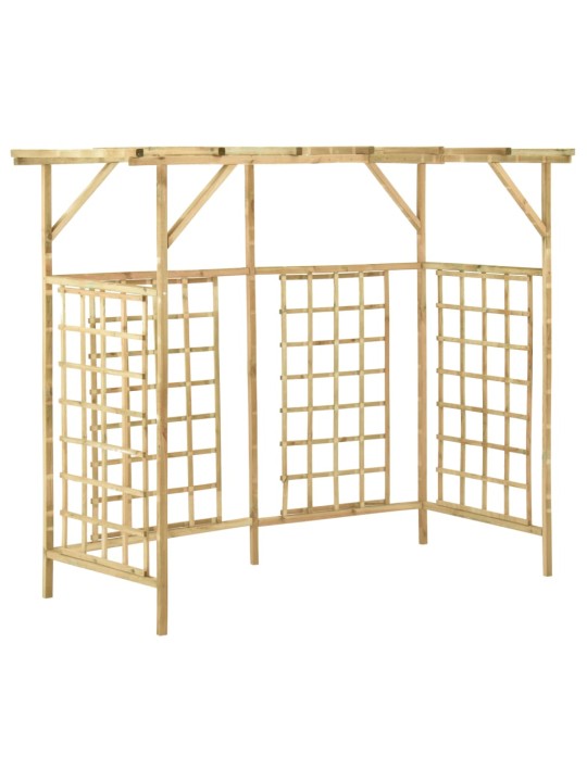 Zahradní pergola pro tři popelnice impregnované borové dřevo