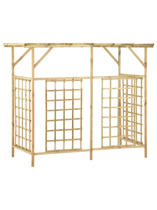 Zahradní pergola pro tři popelnice impregnované borové dřevo