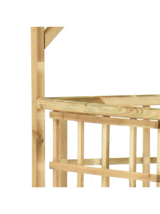 Zahradní pergola pro tři popelnice impregnované borové dřevo