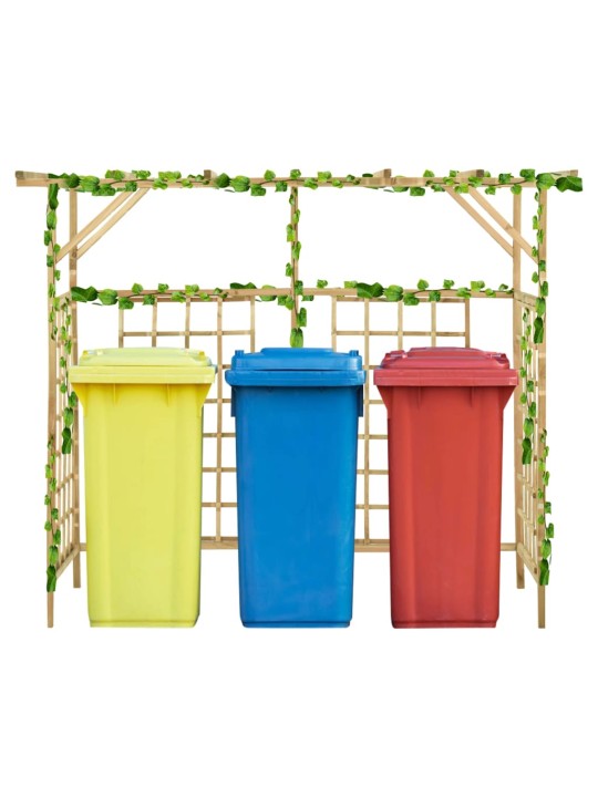Zahradní pergola pro tři popelnice impregnované borové dřevo