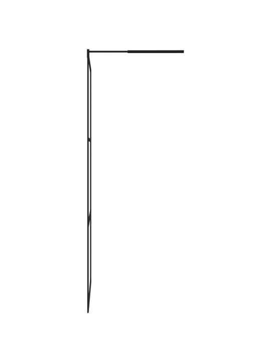 Zástěna do průchozí sprchy čiré ESG sklo černá 115 x 195 cm