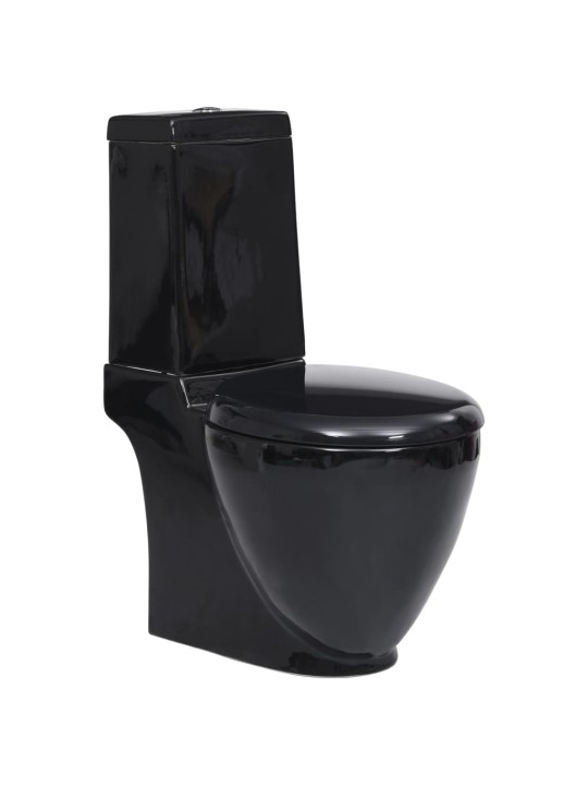 Keramické WC kombi kulaté spodní odpad černé