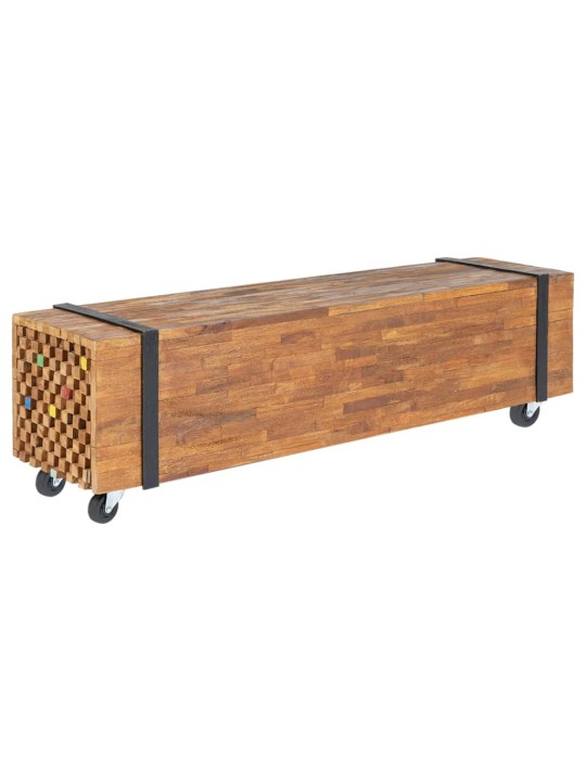 TV stolek 110 x 30 x 32,5 cm masivní teakové dřevo