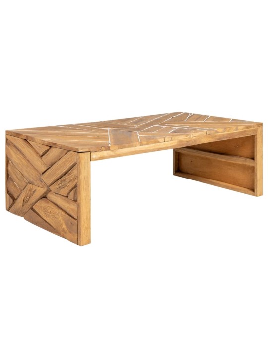 Konferenční stolek erozní masivní teak 110 x 35 x 38 cm