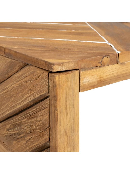 Konferenční stolek erozní masivní teak 110 x 35 x 38 cm