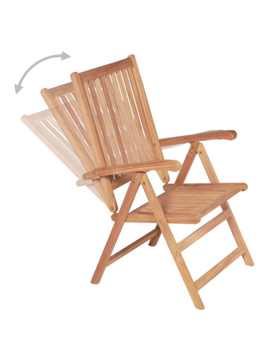Polohovatelné zahradní židle 4 ks masivní teak