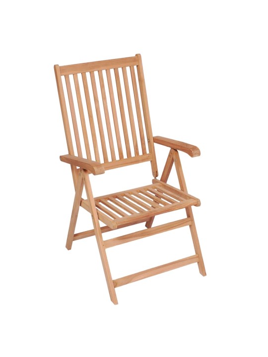 Polohovatelné zahradní židle 6 ks masivní teak