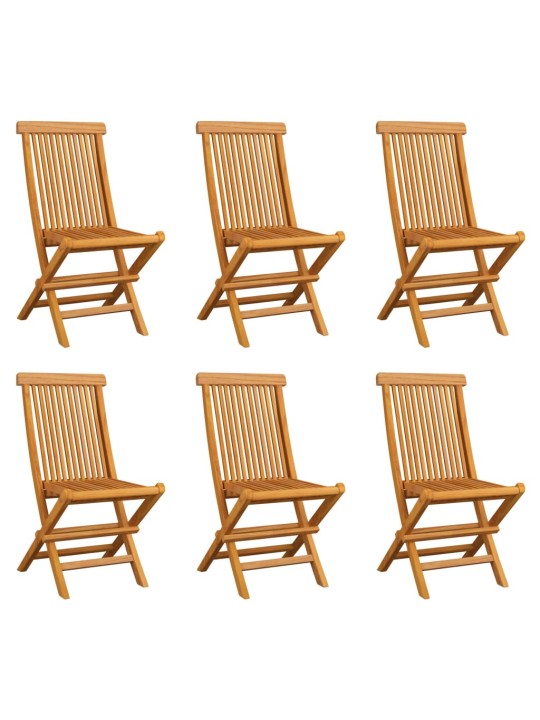 Skládací zahradní židle 6 ks masivní teak