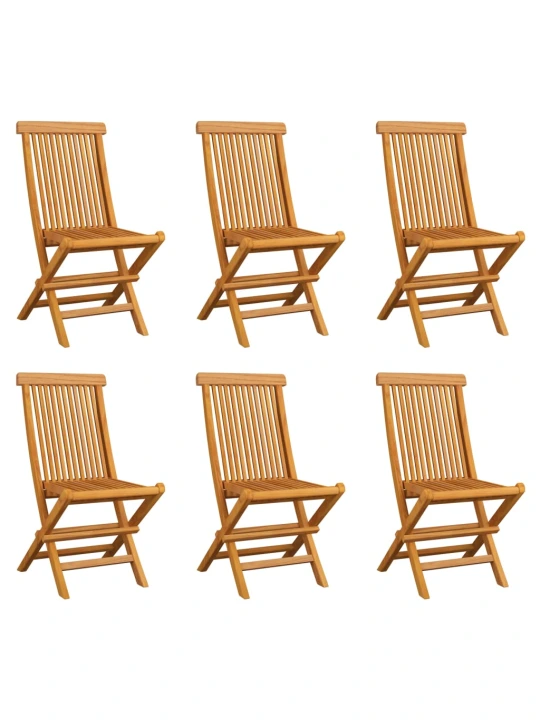 Skládací zahradní židle 6 ks masivní teak
