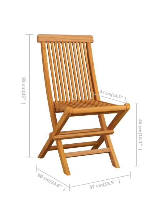 Skládací zahradní židle 6 ks masivní teak