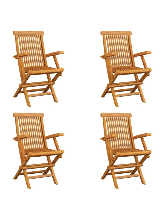 Skládací zahradní židle 4 ks masivní teak