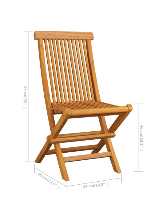 Zahradní židle se zelenými poduškami 6 ks masivní teak