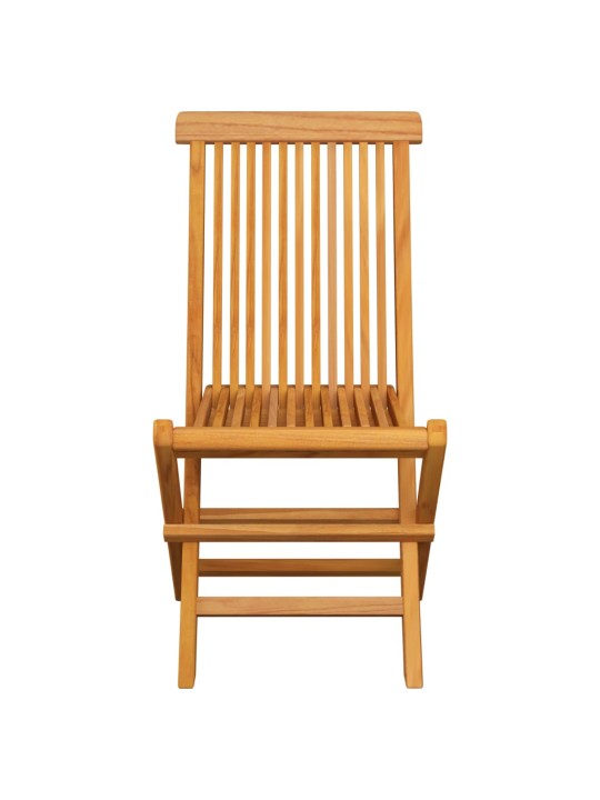 Zahradní židle se zelenými poduškami 6 ks masivní teak