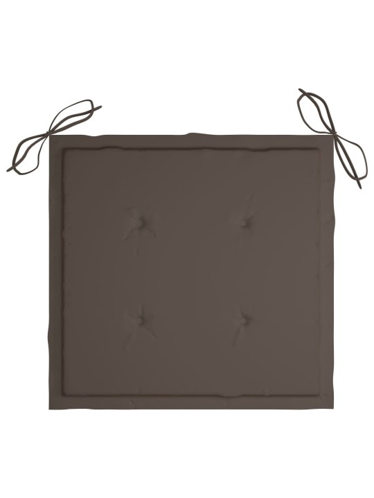 Zahradní židle s taupe poduškami 6 ks masivní teak