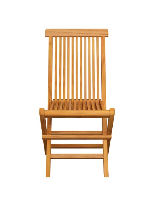 Zahradní židle s jasně zelenými poduškami 6 ks masivní teak