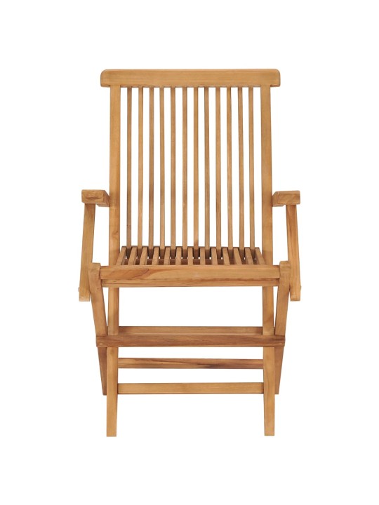 Zahradní židle s antracitovými poduškami 4 ks masivní teak