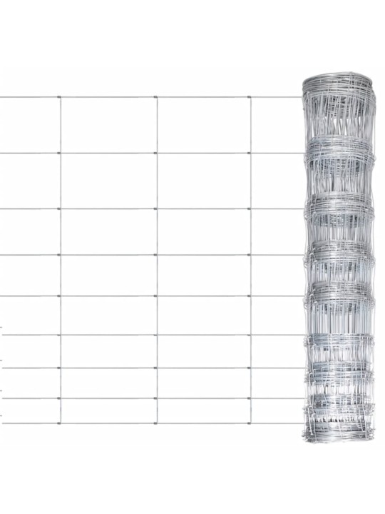 Zahradní plot pozinkovaná ocel 50 x 1,2 m stříbrný