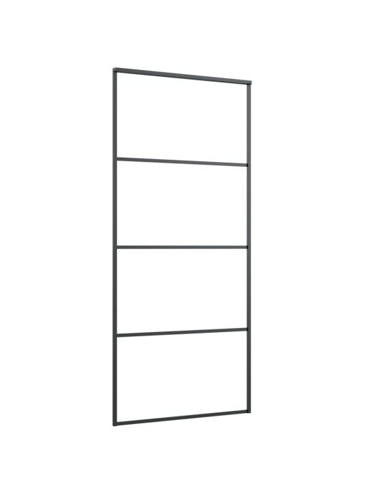 Posuvné dveře hliník a ESG sklo 90 x 205 cm černé