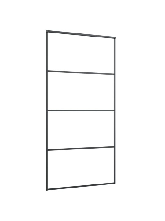 Posuvné dveře hliník a ESG sklo 102,5 x 205 cm černé