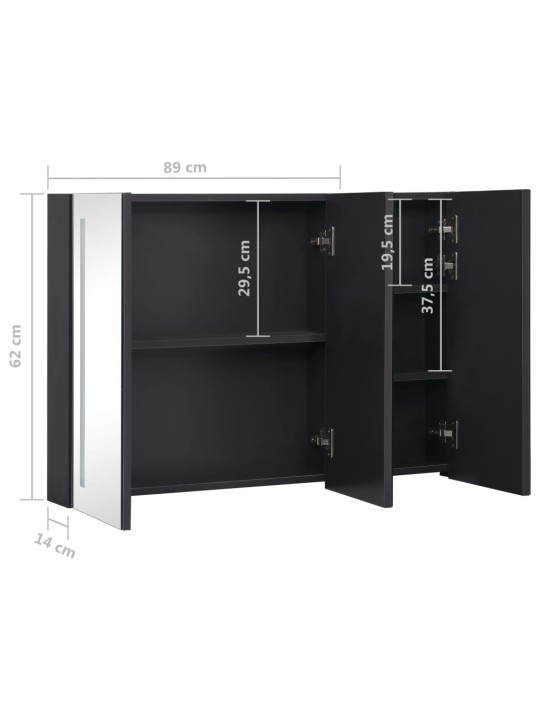 LED koupelnová skříňka se zrcadlem 89 x 14 x 62 cm