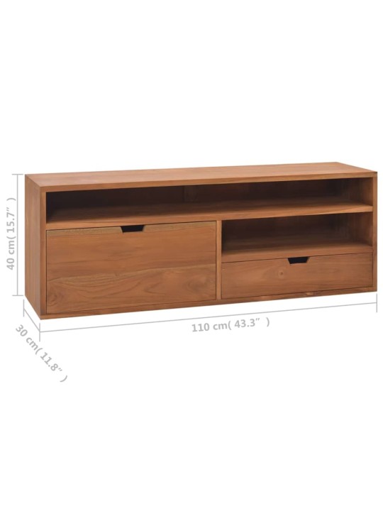 TV stolek 110 x 30 x 40 cm masivní teakové dřevo