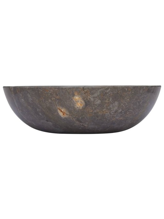 Umyvadlo šedé Ø 40 x12 cm mramor