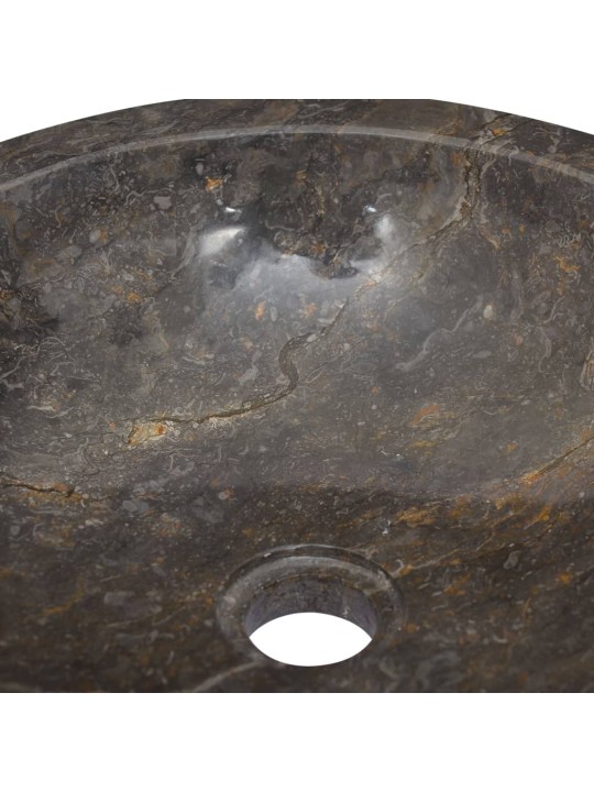 Umyvadlo šedé Ø 40 x12 cm mramor