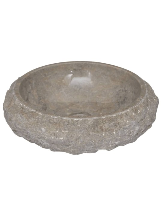 Umyvadlo šedé Ø 40 x12 cm mramor