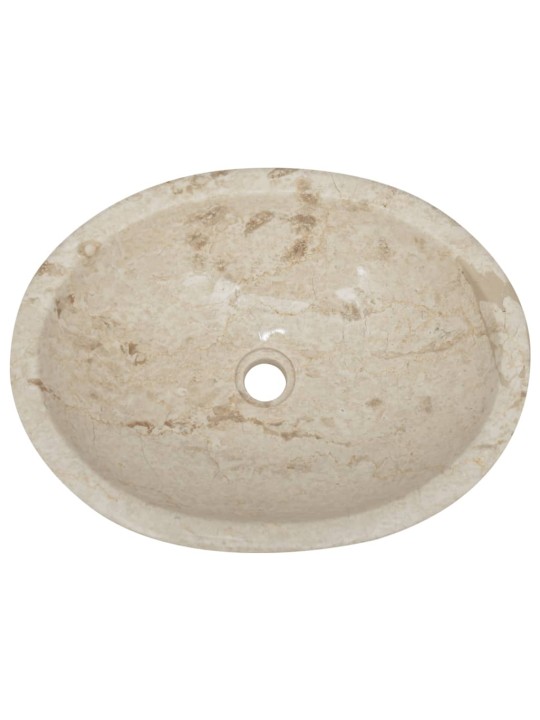 Umyvadlo krémové 53 x 40 x 15 cm mramor