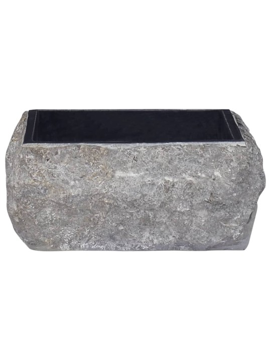 Umyvadlo černé 30 x 30 x 13 cm mramor