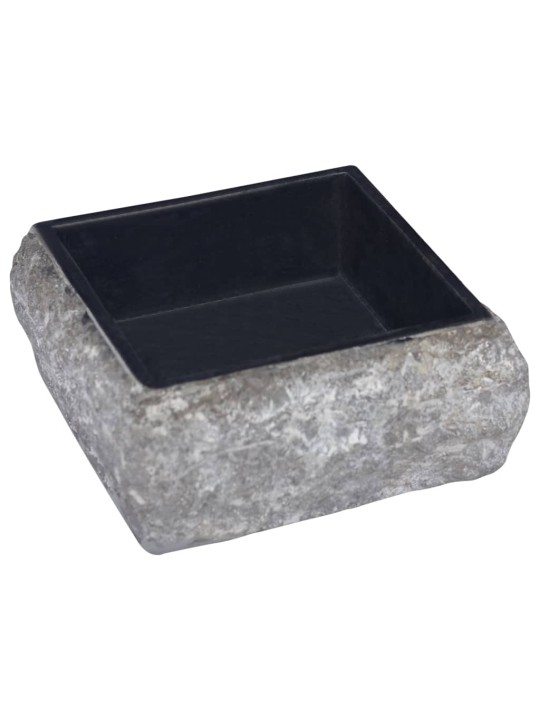 Umyvadlo černé 30 x 30 x 13 cm mramor