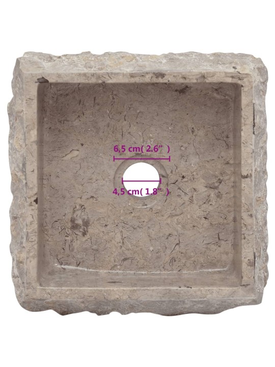 Umyvadlo šedé 30 x 30 x 13 cm mramor