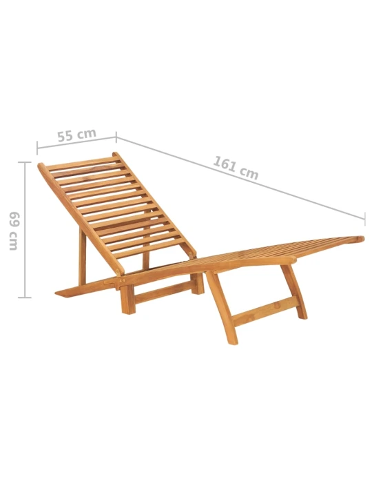 Zahradní lehátko masivní teak