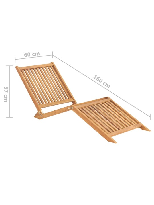 Zahradní lehátko masivní teak