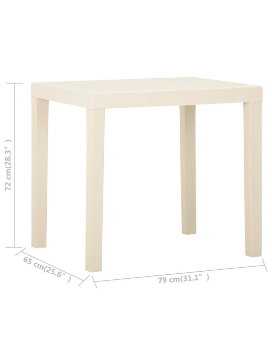 Zahradní stůl bílý 79 x 65 x 72 cm plast