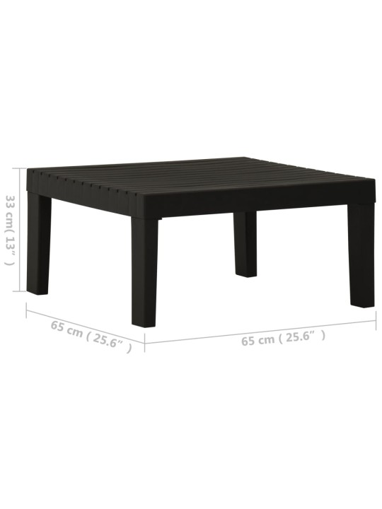 Zahradní stolek k lehátku plast šedý