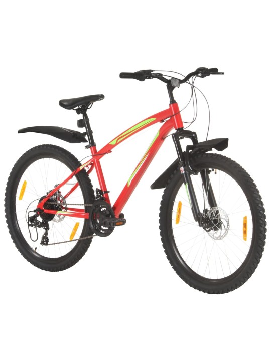 Horské kolo 21 rychlostí 26" kolo 36 cm červené