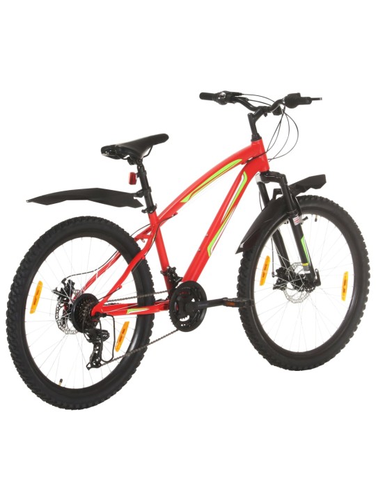 Horské kolo 21 rychlostí 26" kolo 36 cm červené
