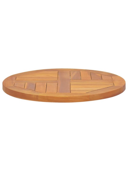 Stolní deska masivní teakové dřevo kulatá 2,5 cm 50 cm