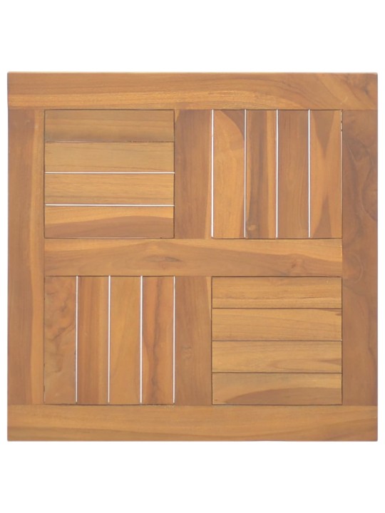 Čtvercová stolní deska 50 x 50 x 2,5 cm masivní teakové dřevo