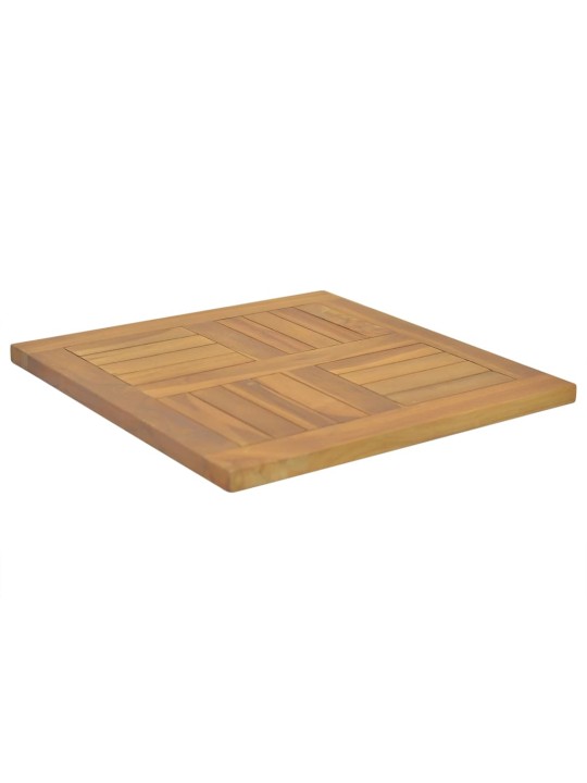 Čtvercová stolní deska 50 x 50 x 2,5 cm masivní teakové dřevo