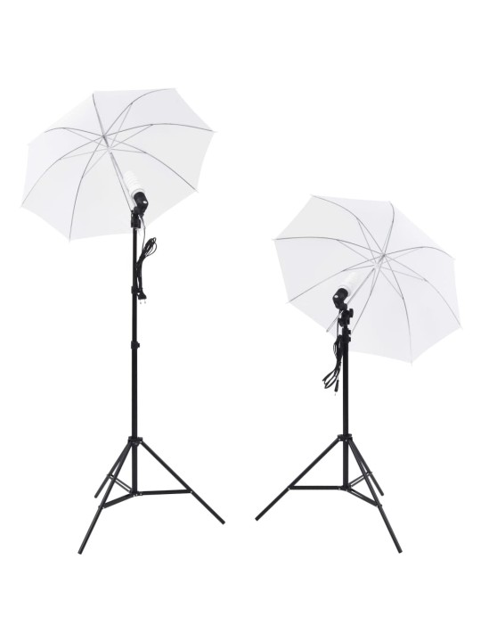 Foto studio set se světly, deštníky, pozadím a odraznou deskou