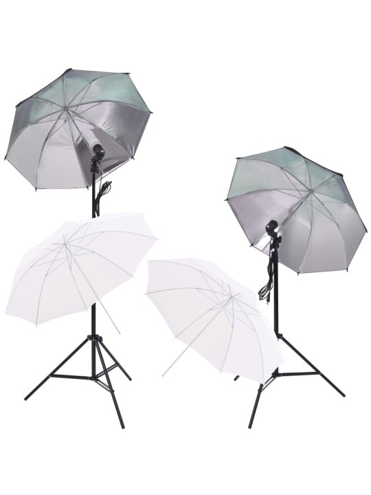 Foto studio set se softboxy, deštníky, pozadím, odraznou deskou