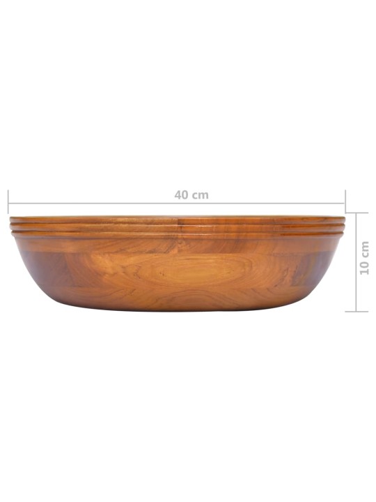 Umývadlo masivní teak Φ40 x 10 cm