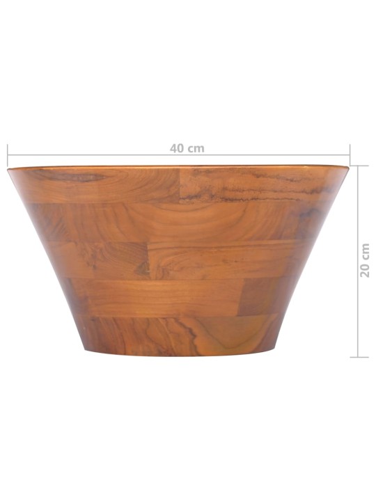 Umývadlo masivní teak φ40 x 20 cm
