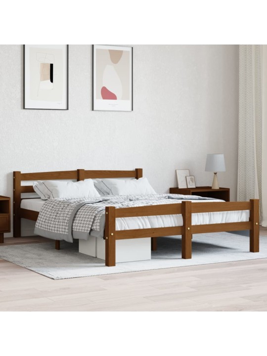 Rám postele medově hnědý masivní borovice 120 x 200 cm