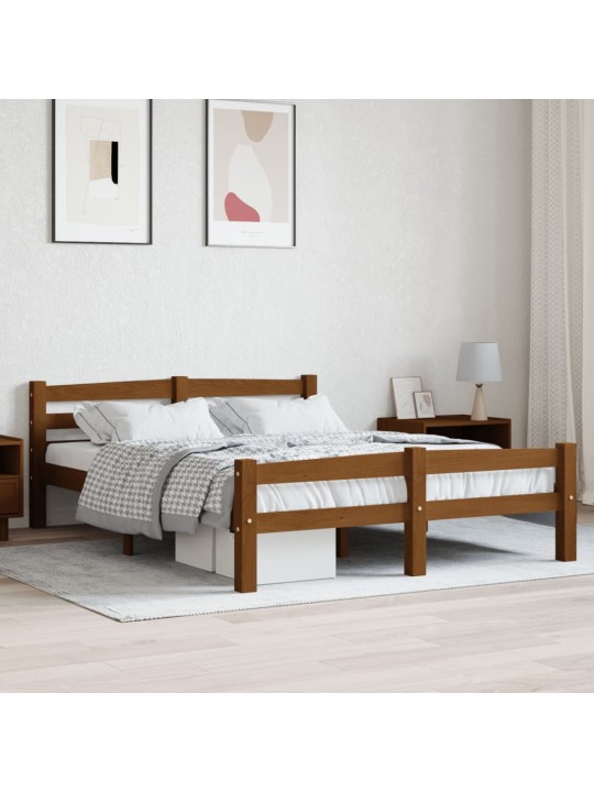 Rám postele bez matrace Honey Brown Masivní borovicové dřevo
