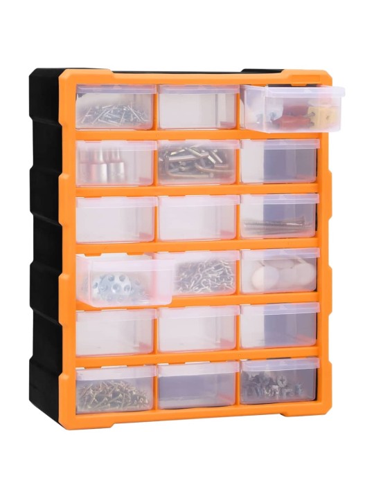 Organizér s 18 středně velkými zásuvkami 38 x 16 x 47 cm